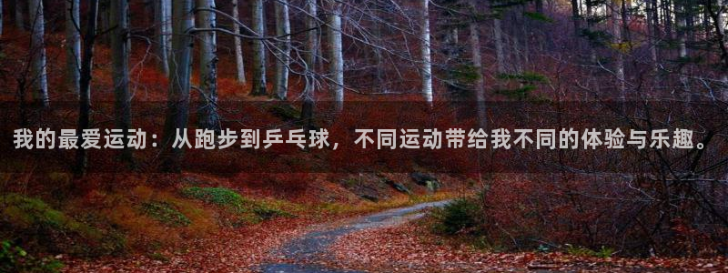 千亿国际官方正版app娱乐首页网站大全:我的最爱运动:从跑步